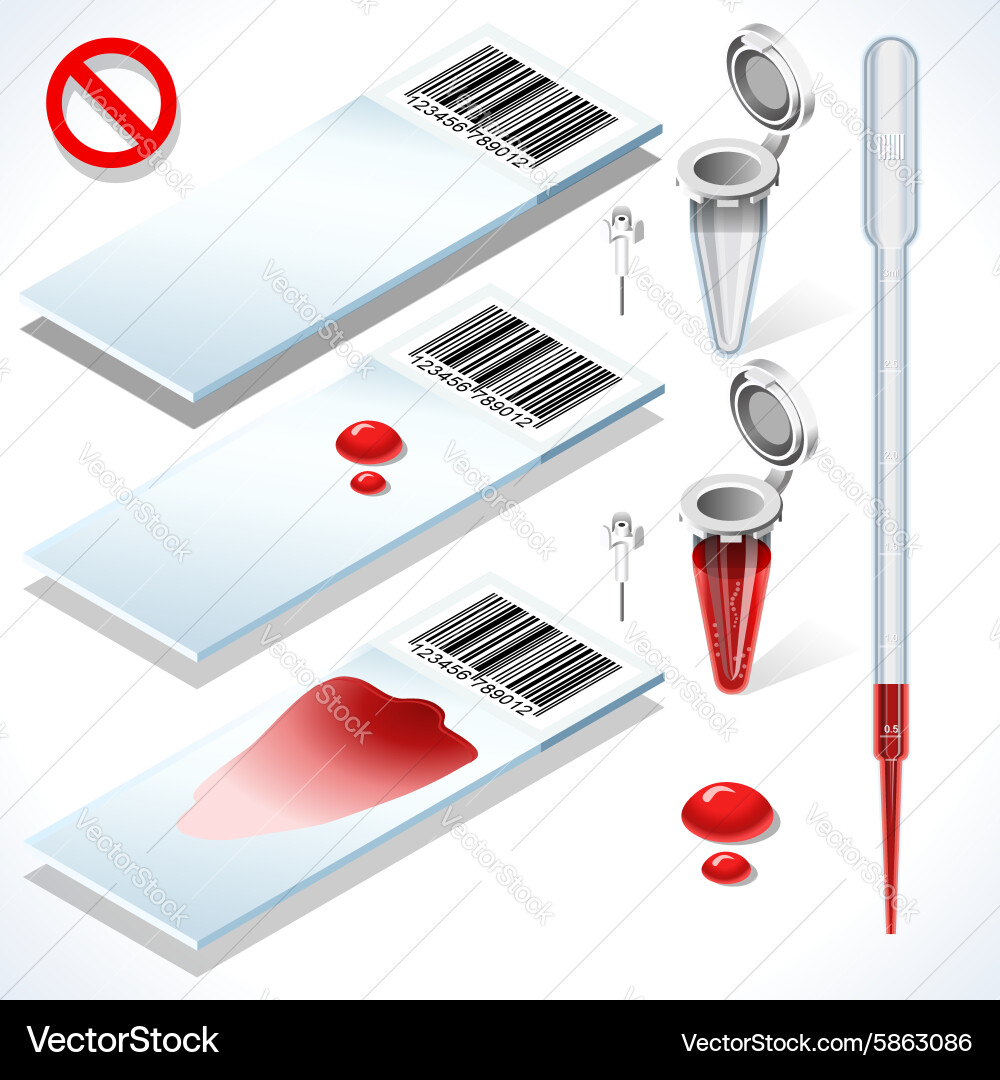 Laboratory set 01 object isometric Royalty Free Vector Image
