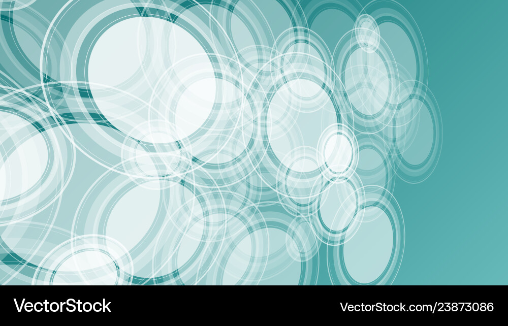 Many circles random transparent shapes vector image