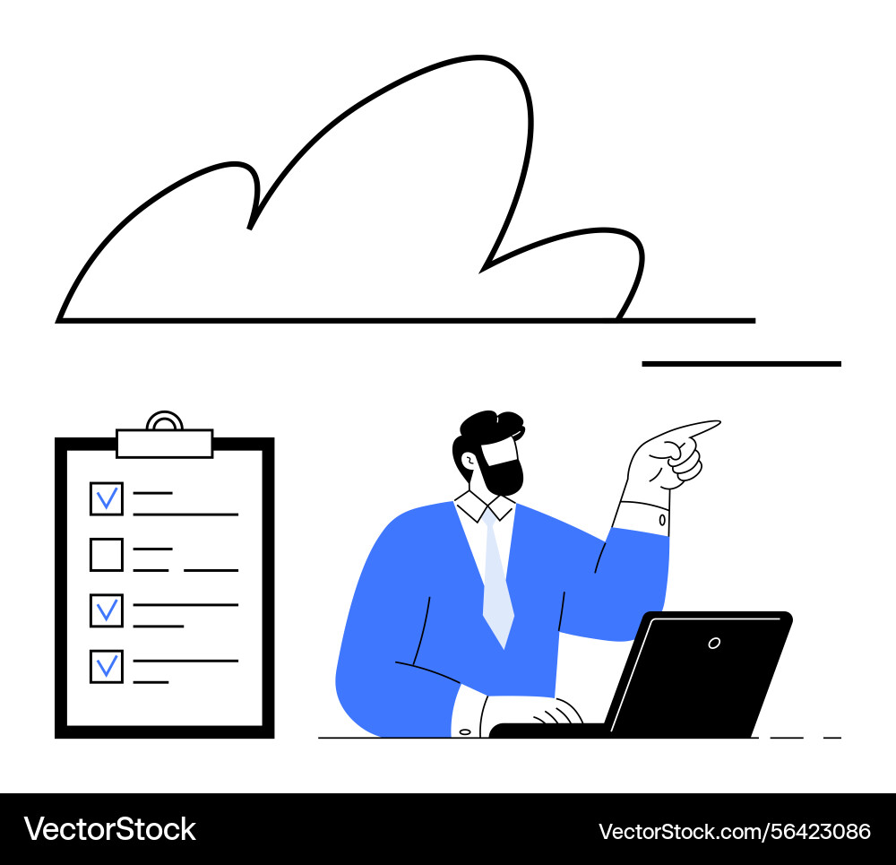 Professional planning tasks using cloud-based Professional planning tasks using cloud-based vector image