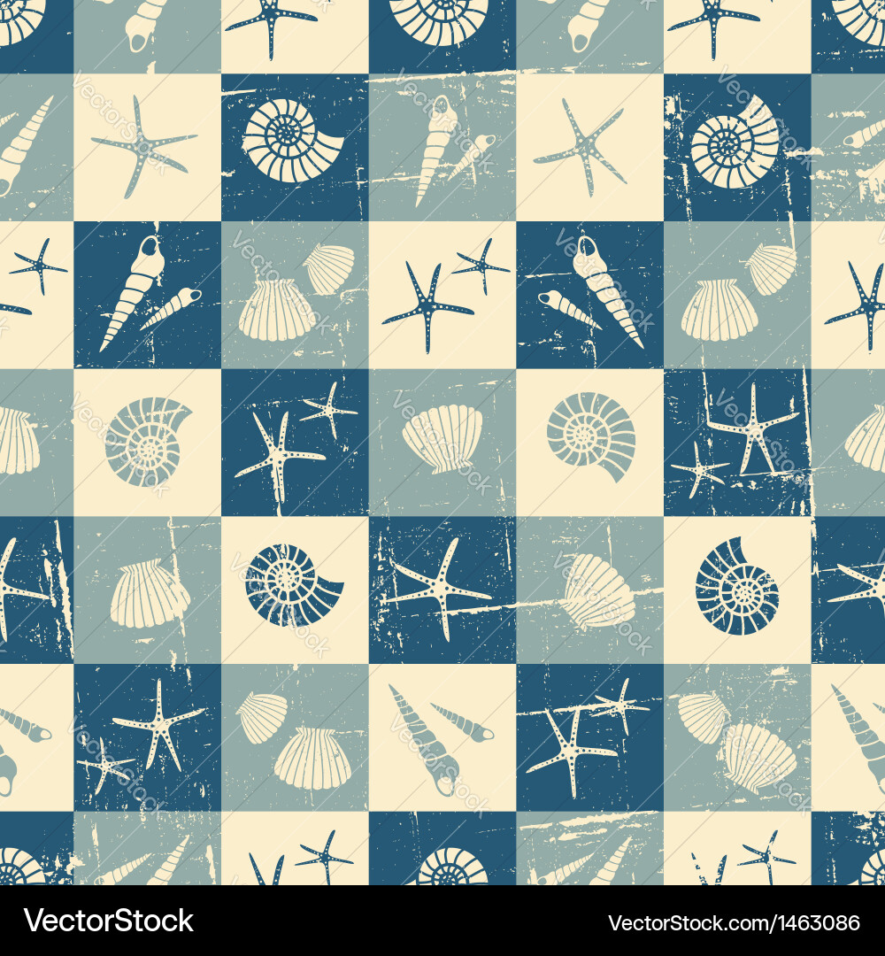 Seashell Pattern - Retro Summer vector image