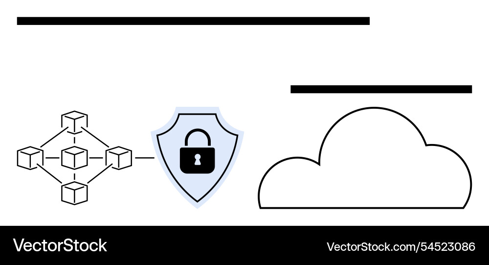 Security in cloud computing blockchain integration Security in cloud computing blockchain integration vector image