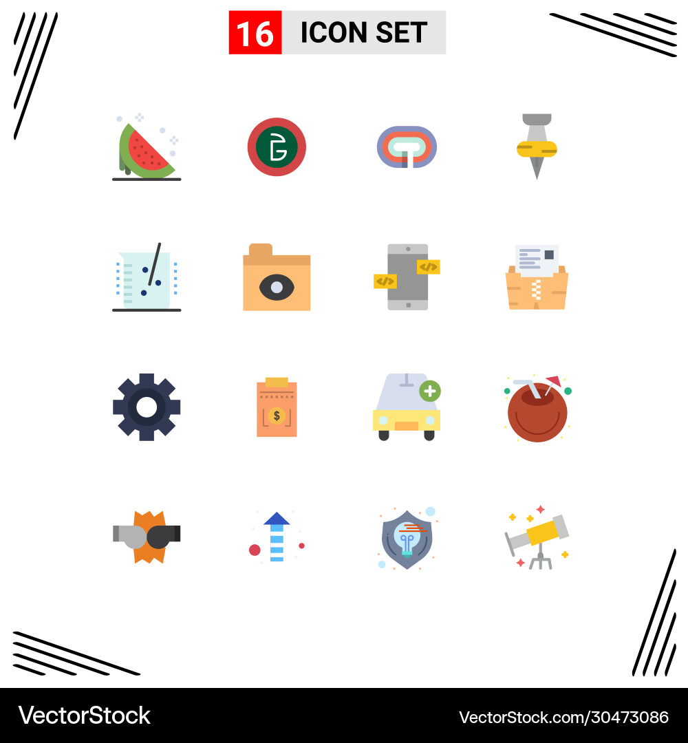 Set 16 kommerzielle Flachfarben-Pack für Säure Set 16 kommerzielle Flachfarben-Pack für Säure vektorbild