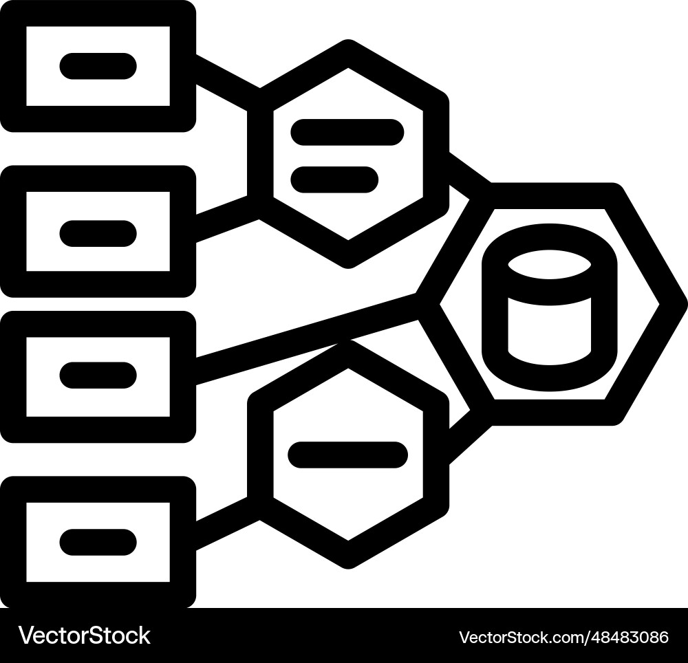 Software architecture line icon Software architecture line icon vector image