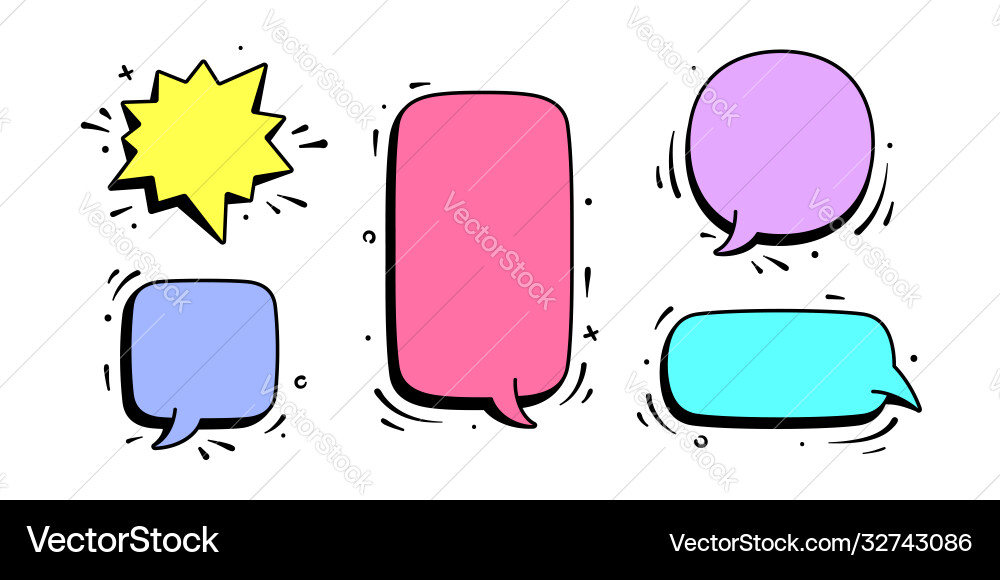 Speech bubble set chat message Vector Image