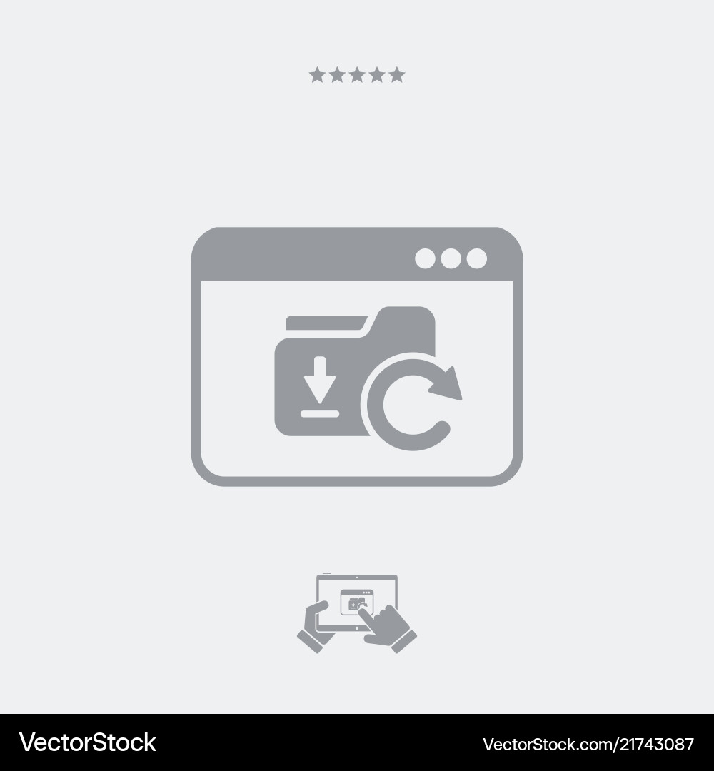 Application updates box icon vector image