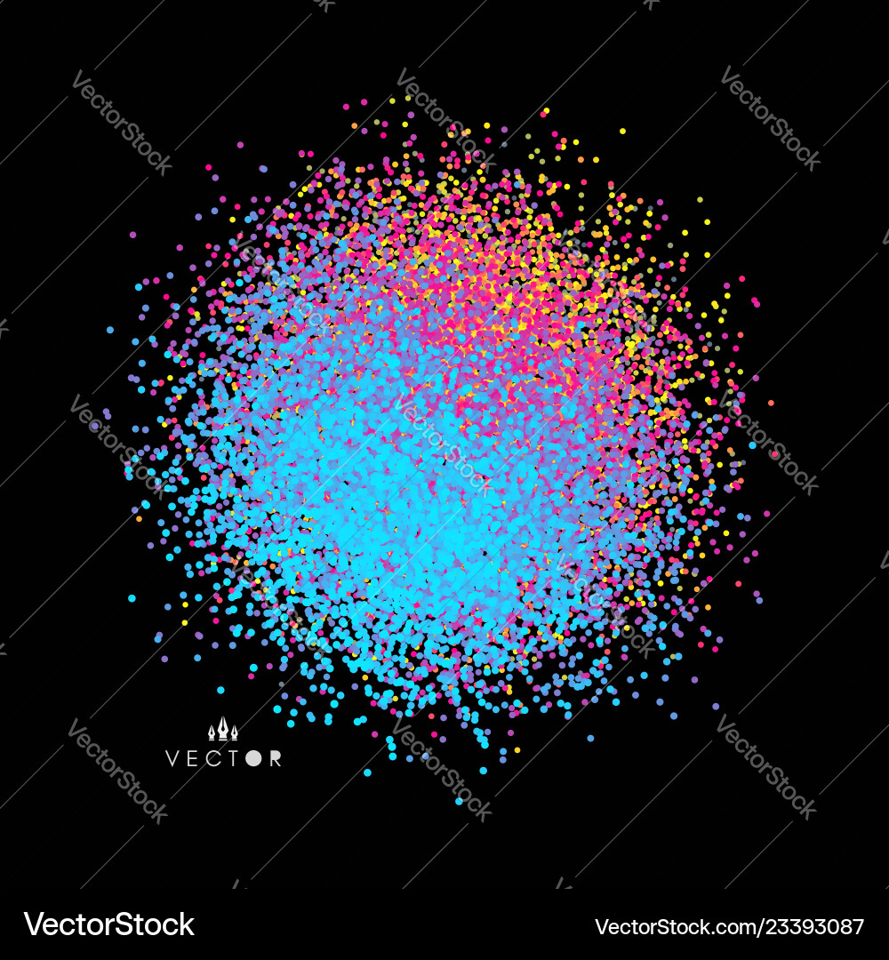 Chaotic particles in empty space dynamic Chaotic particles in empty space dynamic vector image