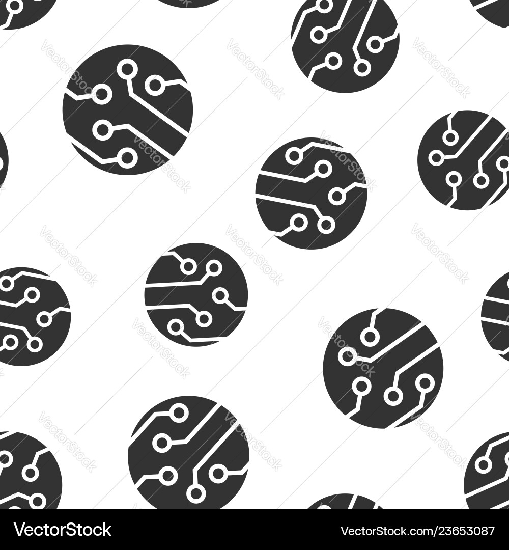 Circuit board icon seamless pattern background Circuit board icon seamless pattern background vector image