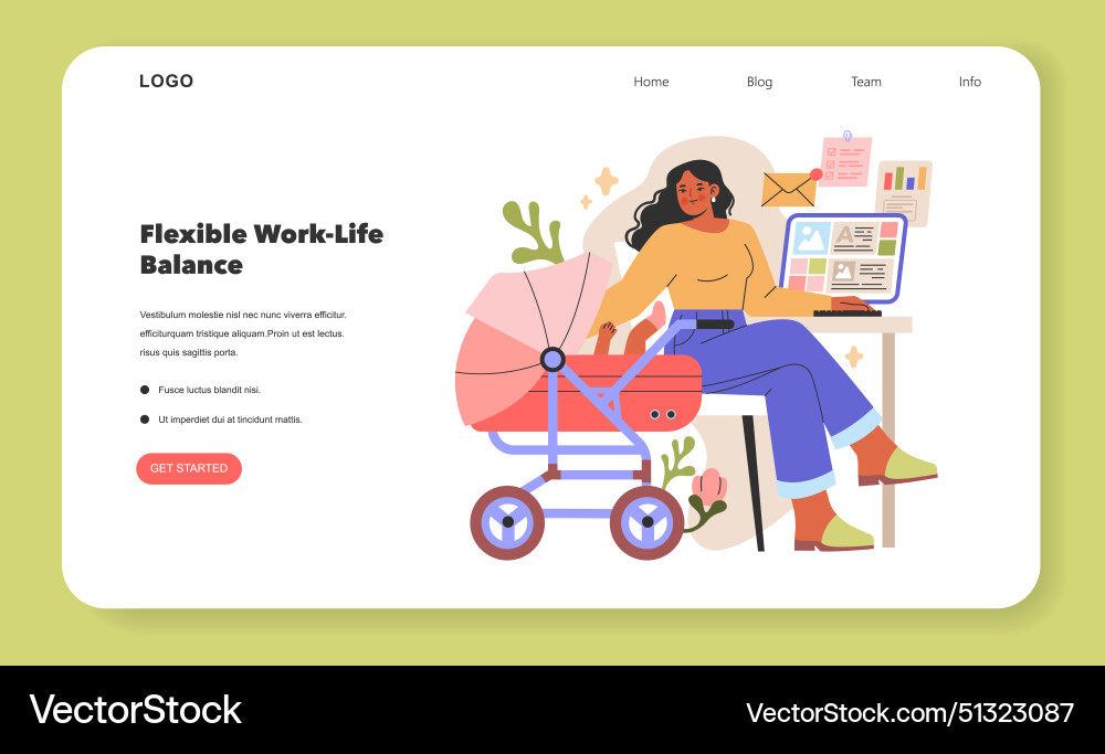 Flexible work-life balance Royalty Free Vector Image