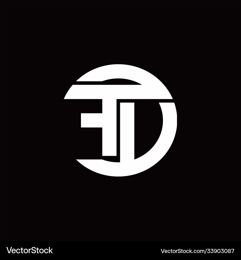 Fv logo monogram with rounded line swipe design Vector Image