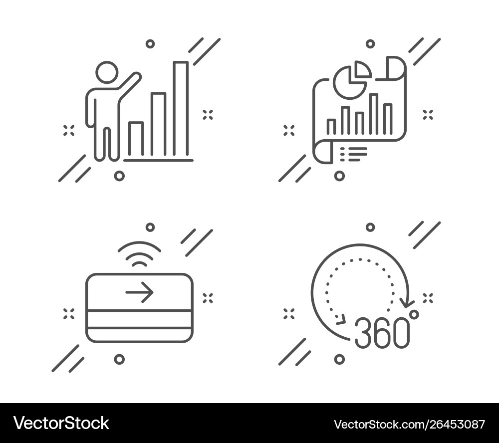 Graph chart report document and contactless Graph chart report document and contactless vector image