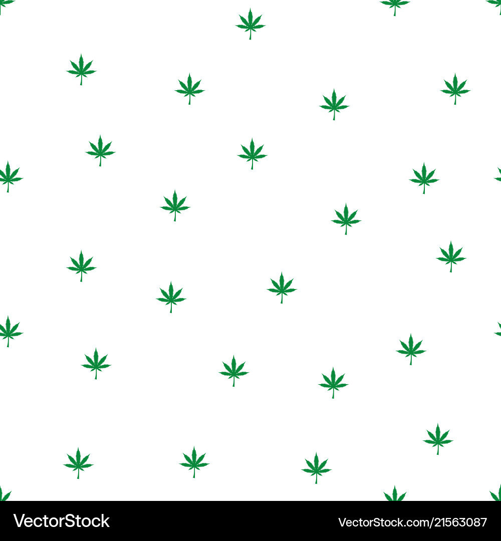 Nahtloses Muster mit Marihuana Blatt Cannabis Nahtloses Muster mit Marihuana Blatt Cannabis vektorbild