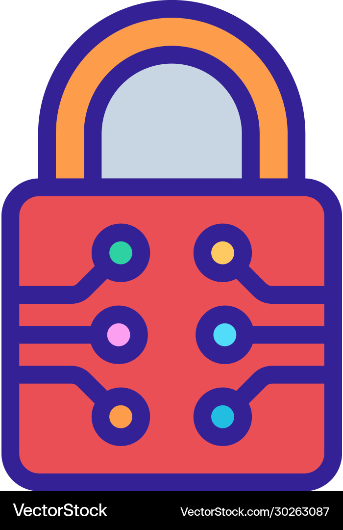 Password cipher icon outline Password cipher icon outline vector image