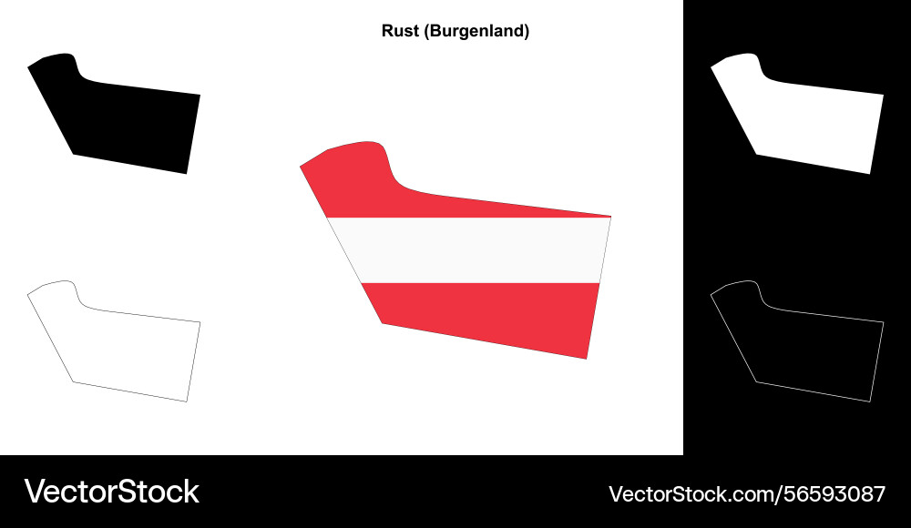 Rust outline map vector image