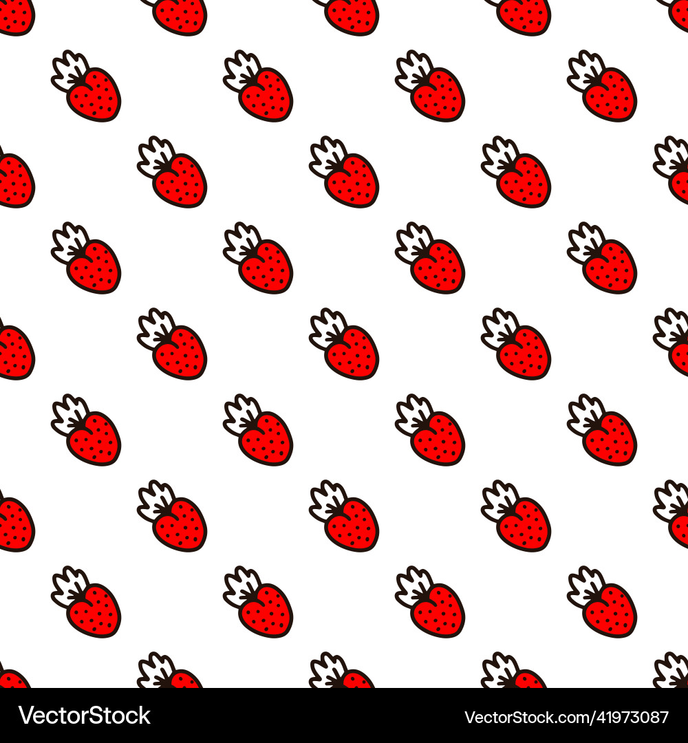 Seamless pattern with strawberries vector image