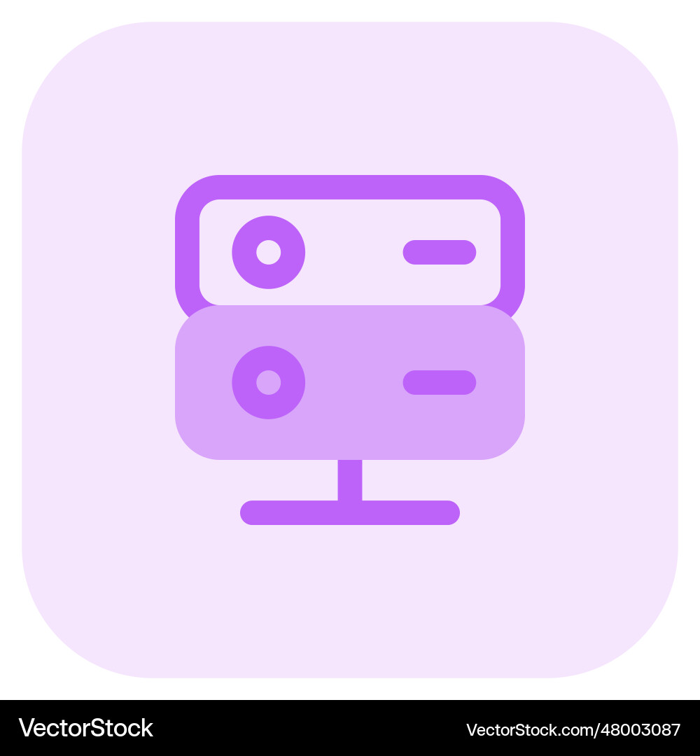 Server stack used for data storage Vector Image