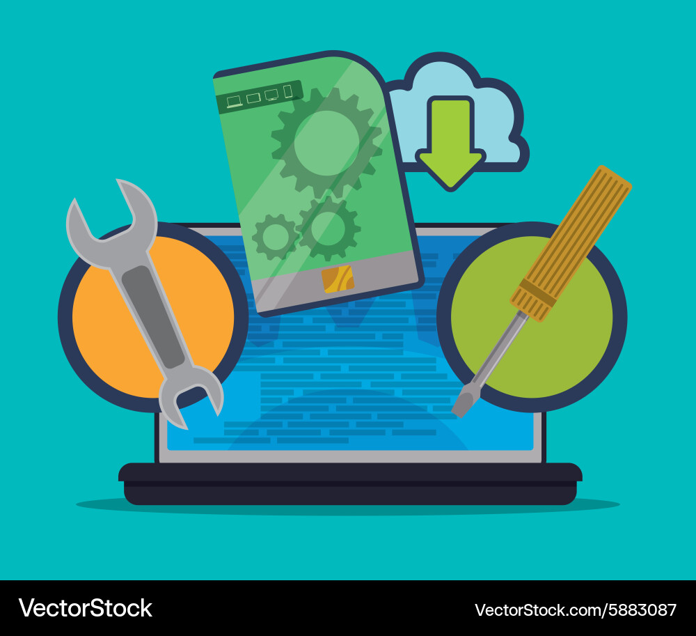 Software design vector image