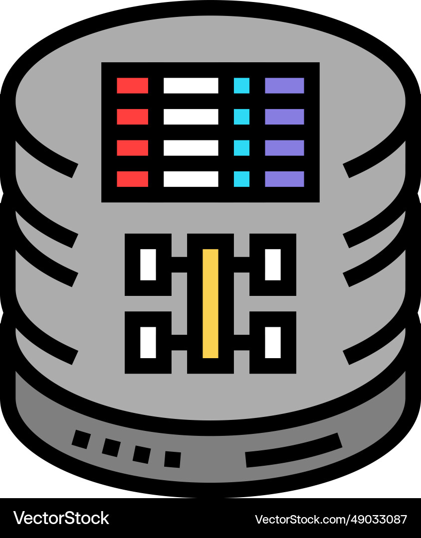 Sql Abfrage Datenbank-Farbsymbol Sql Abfrage Datenbank-Farbsymbol vektorbild