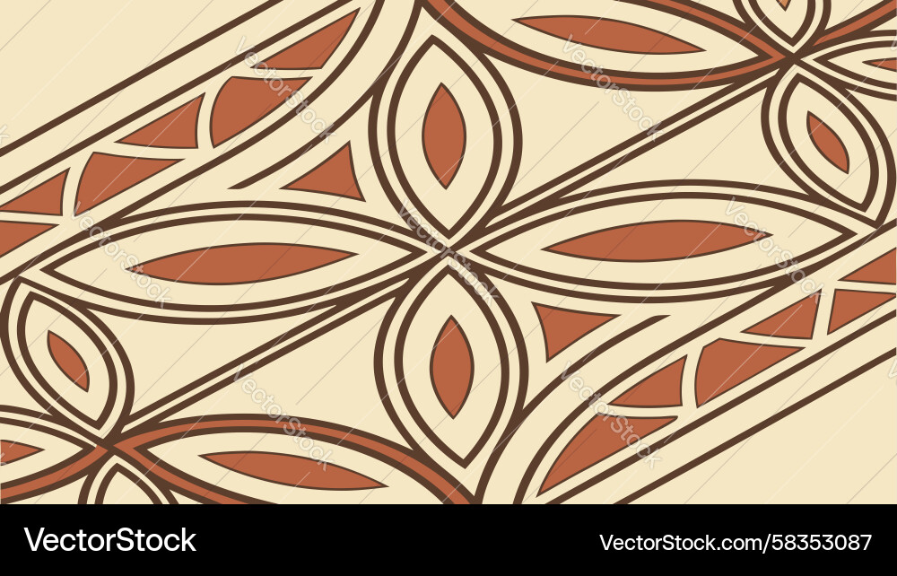 Symmetrical Leaf Motif Pattern Vector Image