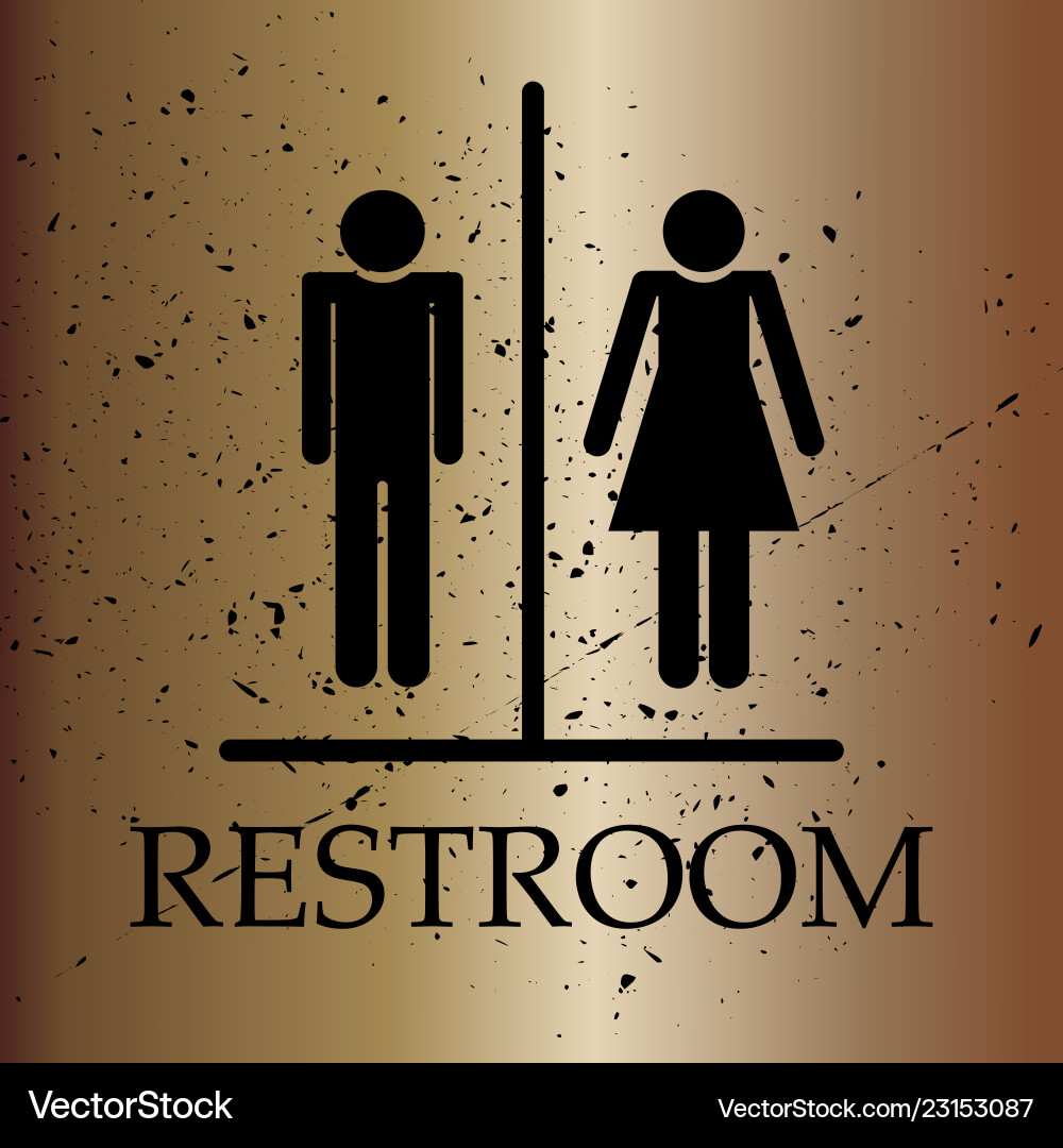 Toilettenzeichen Toilettenzeichen auf Bronze Gradient Toilettenzeichen Toilettenzeichen auf Bronze Gradient vektorbild