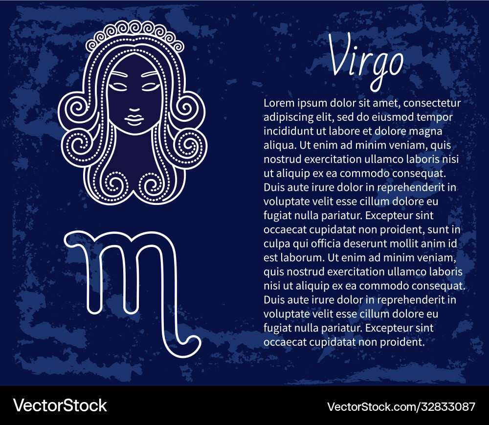 Virgo zodiac sign horoscope astrology symbol Virgo zodiac sign horoscope astrology symbol vector image