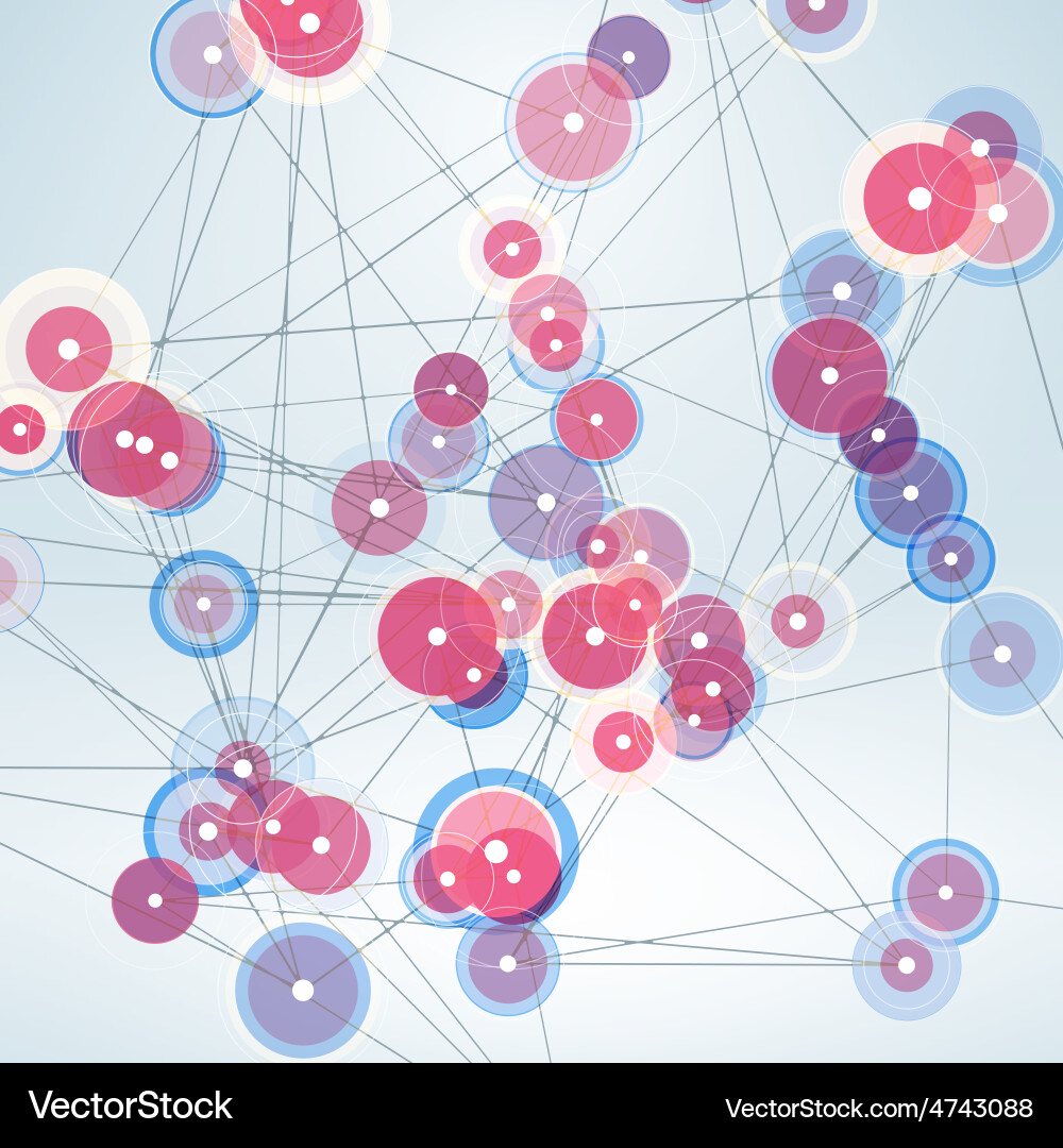 Abstract background with connected lines vector image