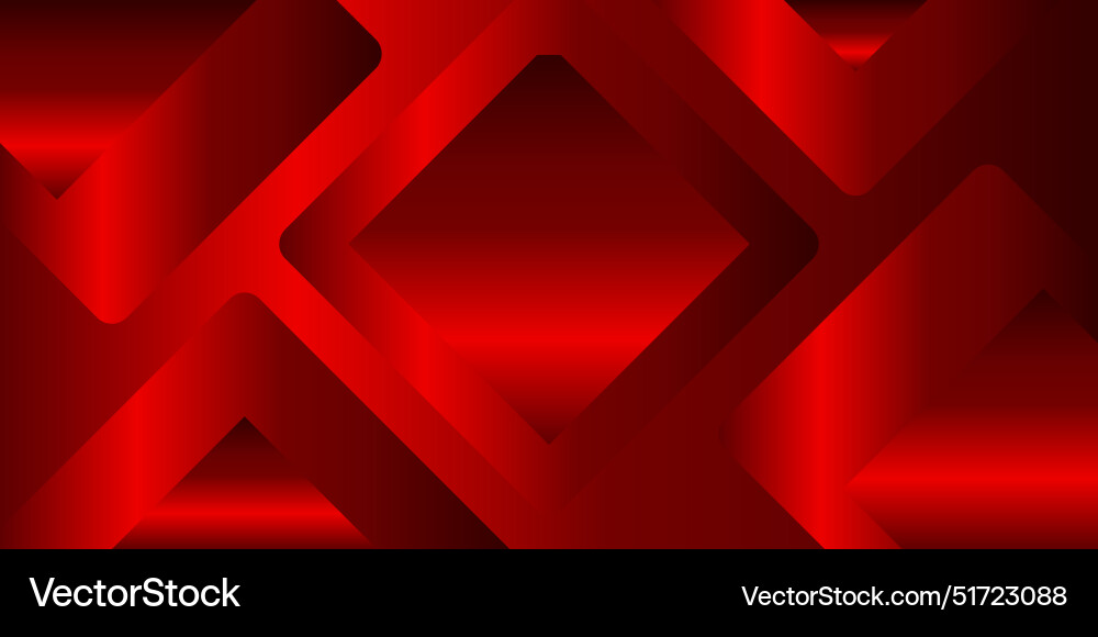 Abstract geometric shape red gradient background Vector Image