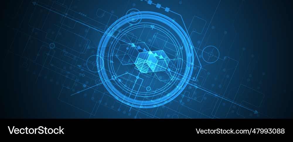 Abstract structure circuit computer technology Abstract structure circuit computer technology vector image