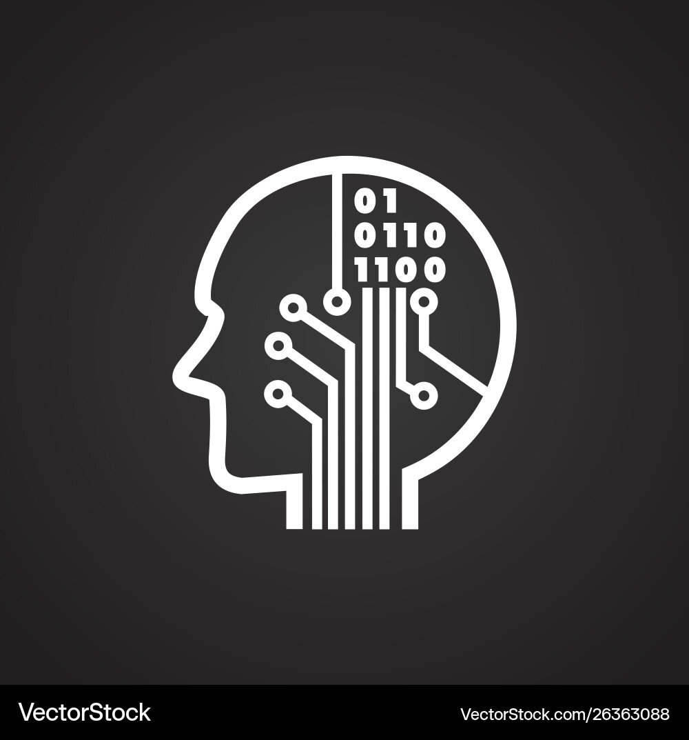 Ai icon on background for graphic and web design Ai icon on background for graphic and web design vector image