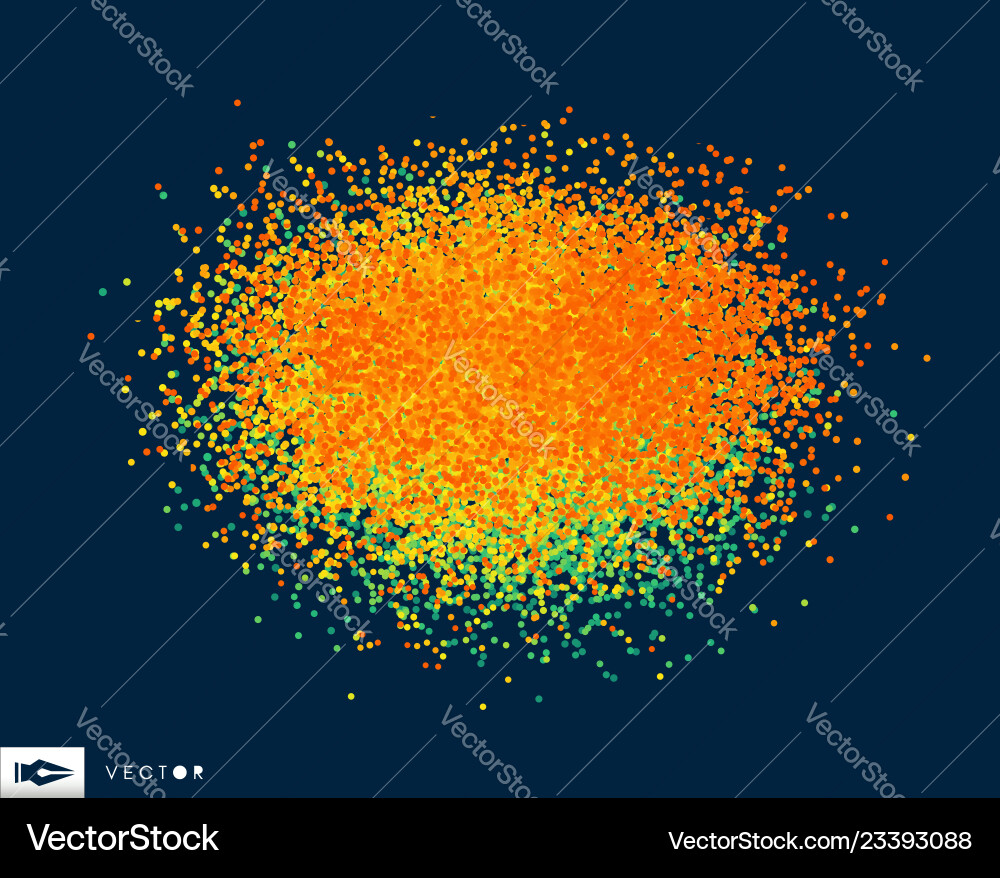 Chaotic particles in empty space Chaotic particles in empty space vector image