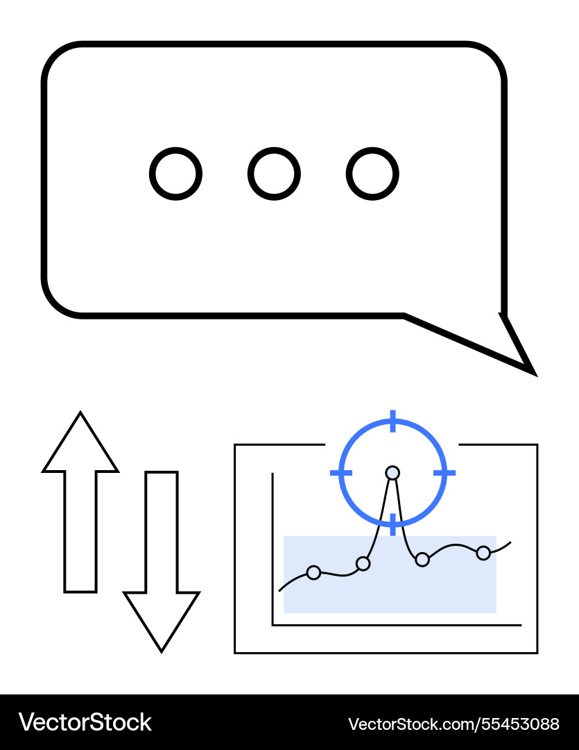 Communication and analytics concept with graph vector image