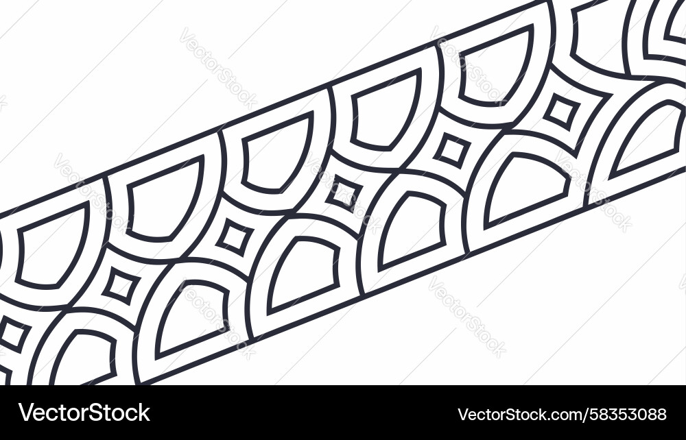 Diagonal Geometric Pattern Border Vector Image