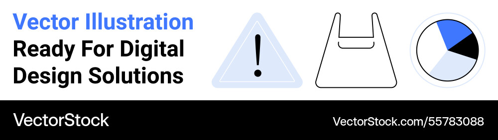 Digital design elements with warning sign Digital design elements with warning sign vector image