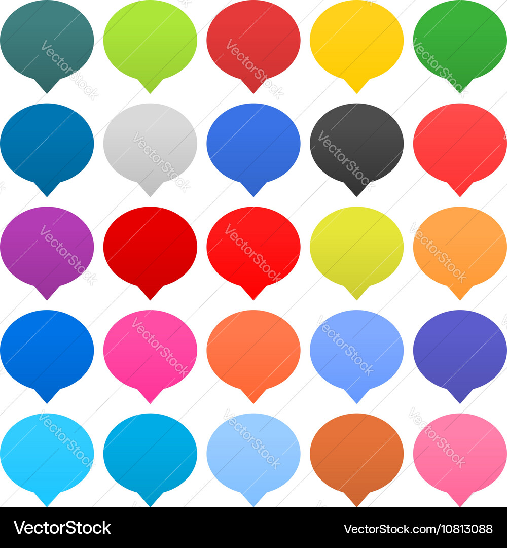 Flat speech bubble sign web icon circle shape vector image