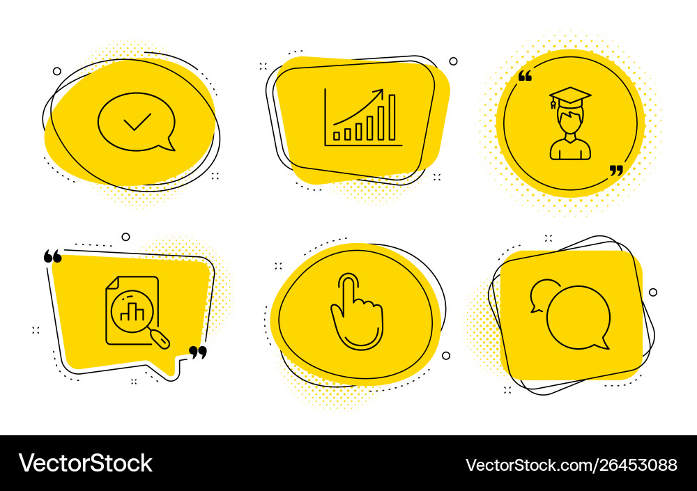 Graph chart analytics and student icons set Graph chart analytics and student icons set vector image