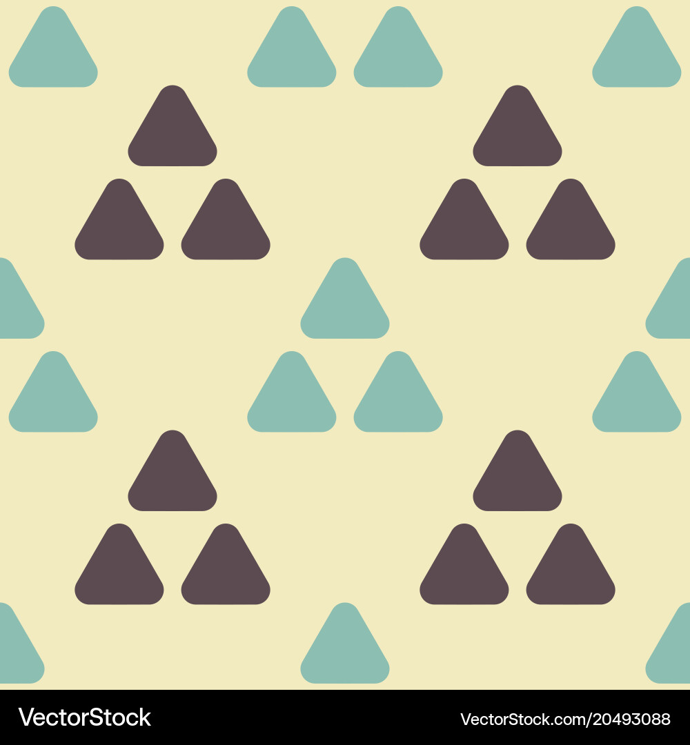 Hills and triangles seamless pattern vector image