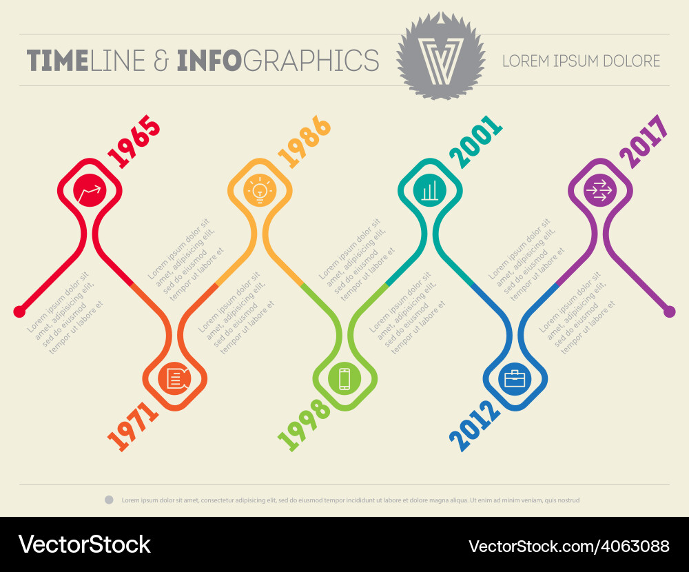 Horizontal infographic timelines web template Vector Image