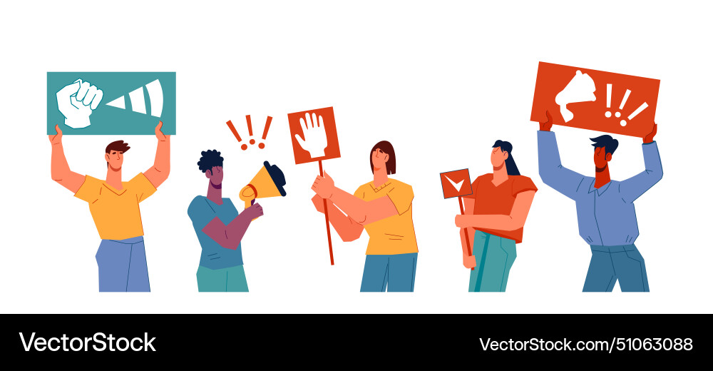 Human rights freedom and democracy social Vector Image