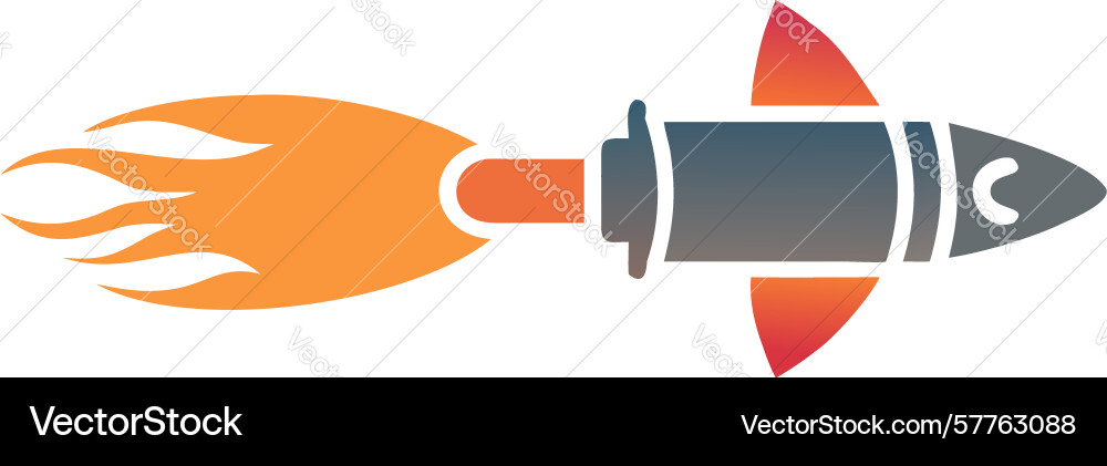 Intense fiery rocket launch design generative ai vector image
