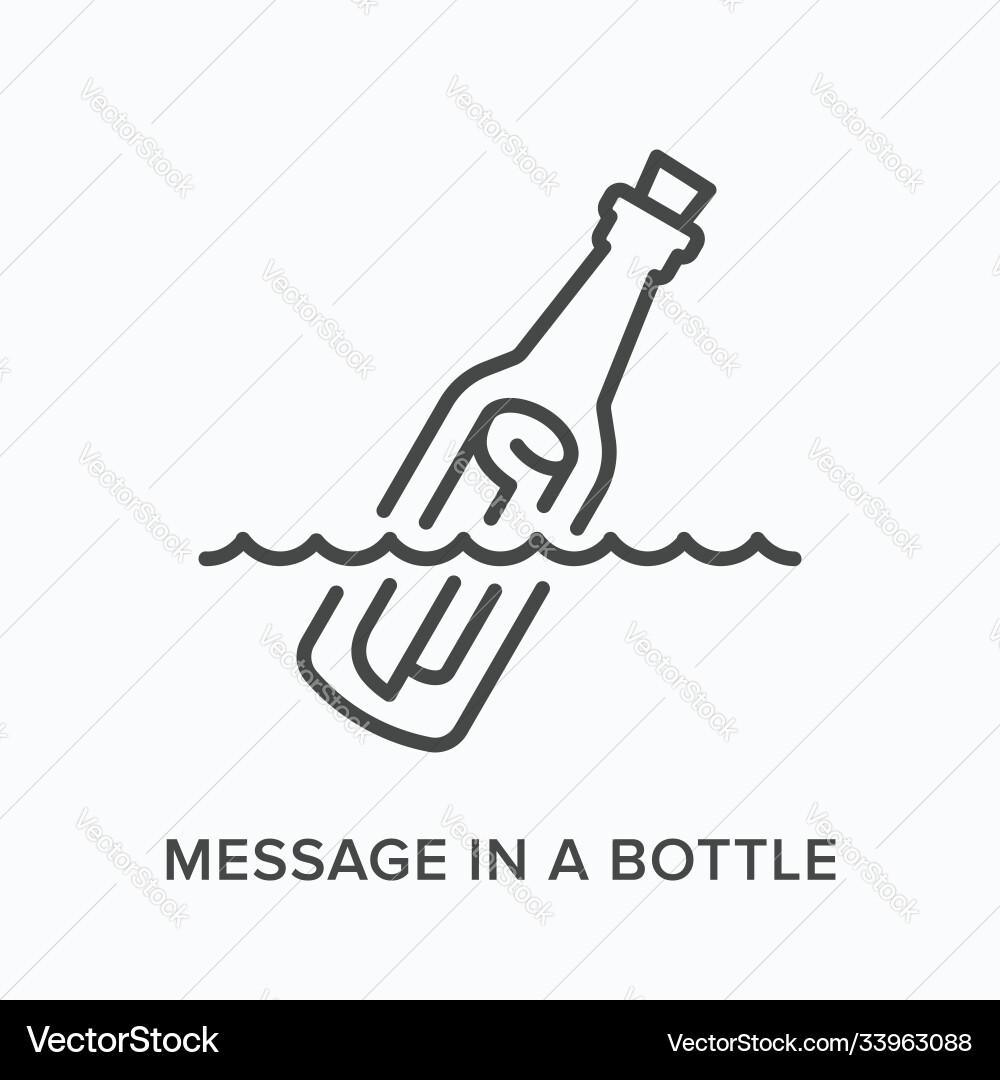 Message in a Bottle Icon vector image