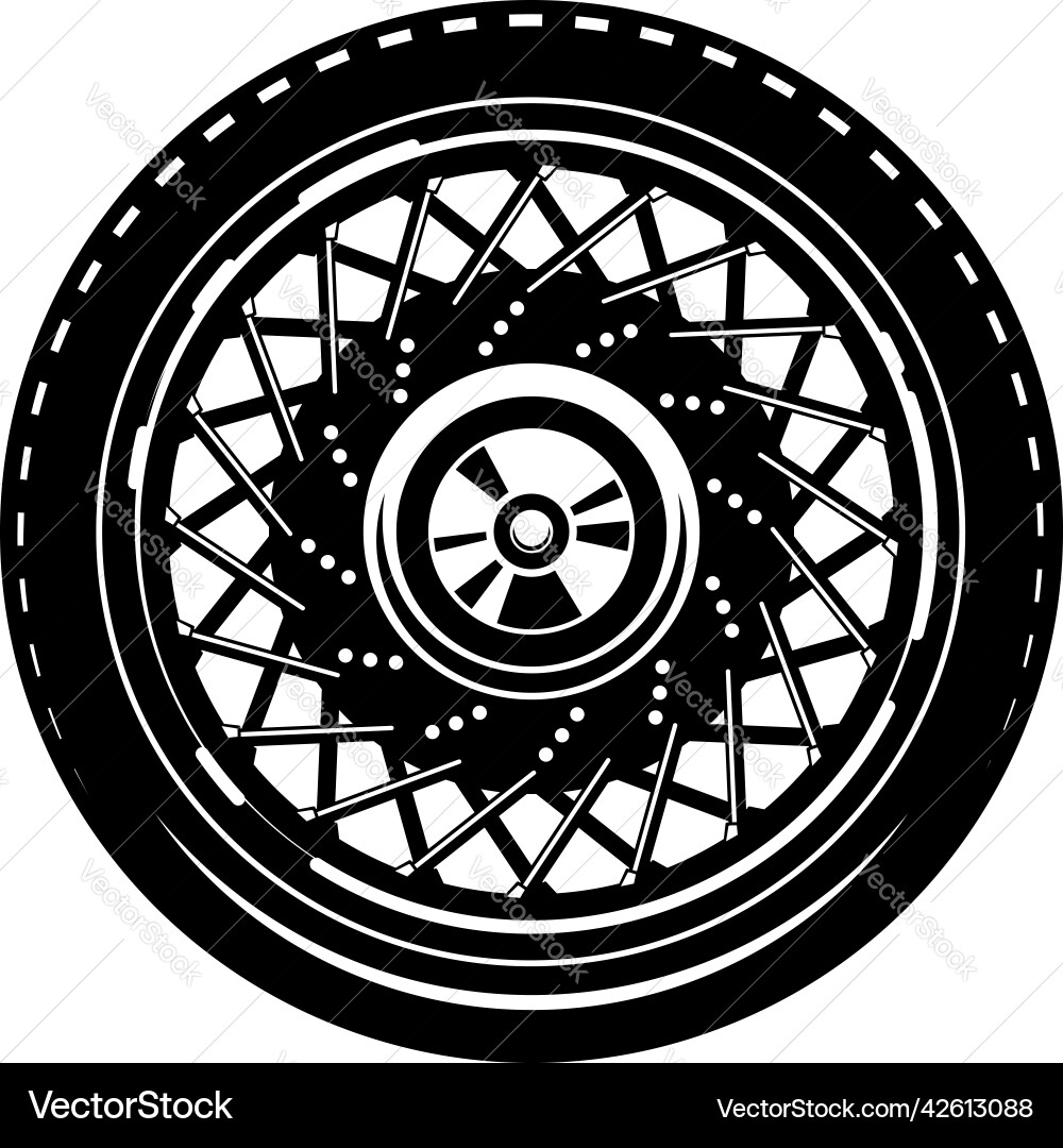 Rad im monochromen Designelement für Logo Rad im monochromen Designelement für Logo vektorbild