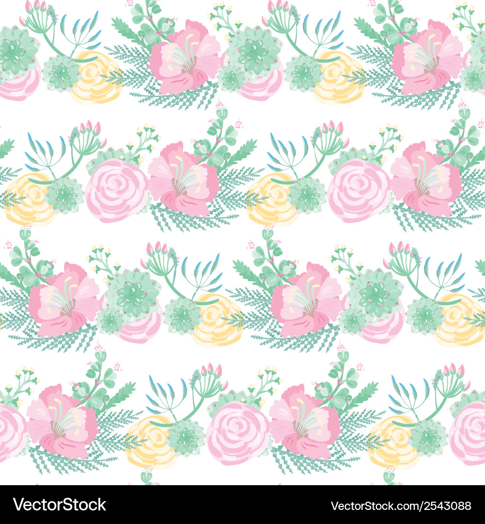 Seamless pattern - simple flower background Vector Image