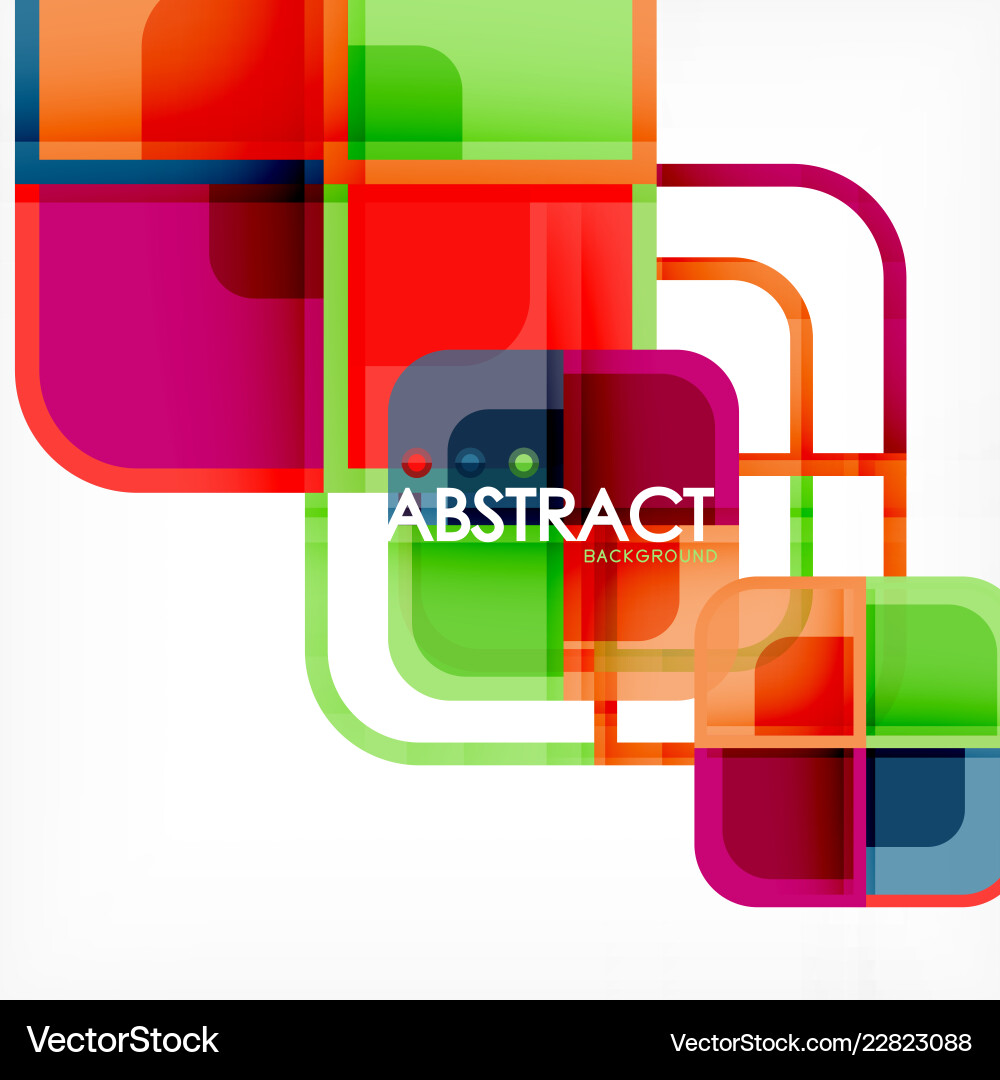 Square geometric abstract background paper art Vector Image