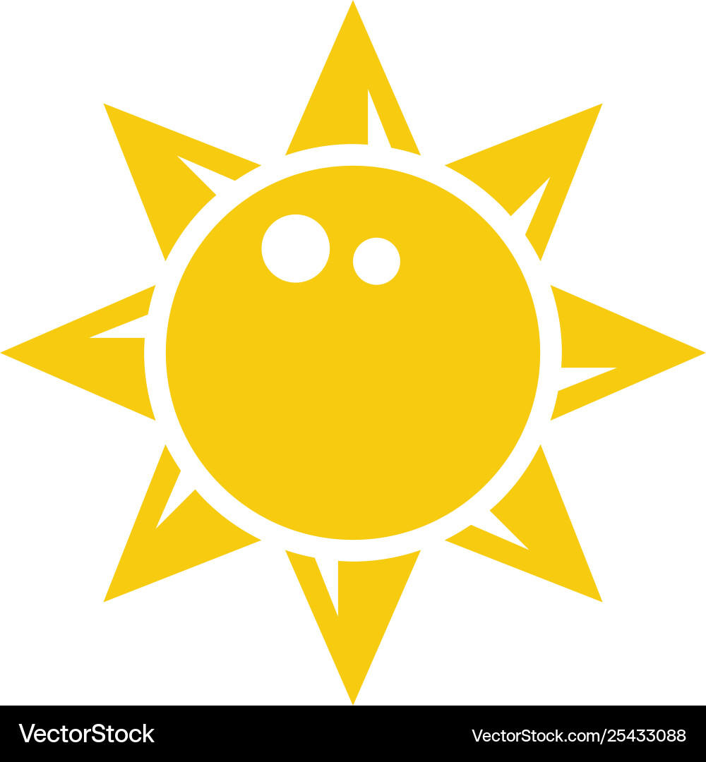 Sun icon - simple element Vector Image