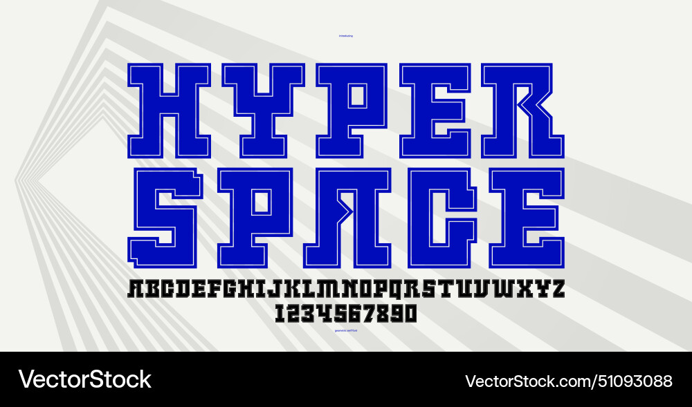 Technology and future style display font vector image