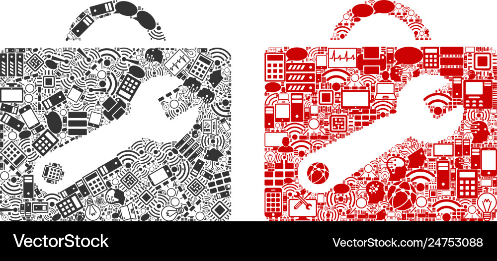 Tool case composition icons for bigdata Tool case composition icons for bigdata vector image