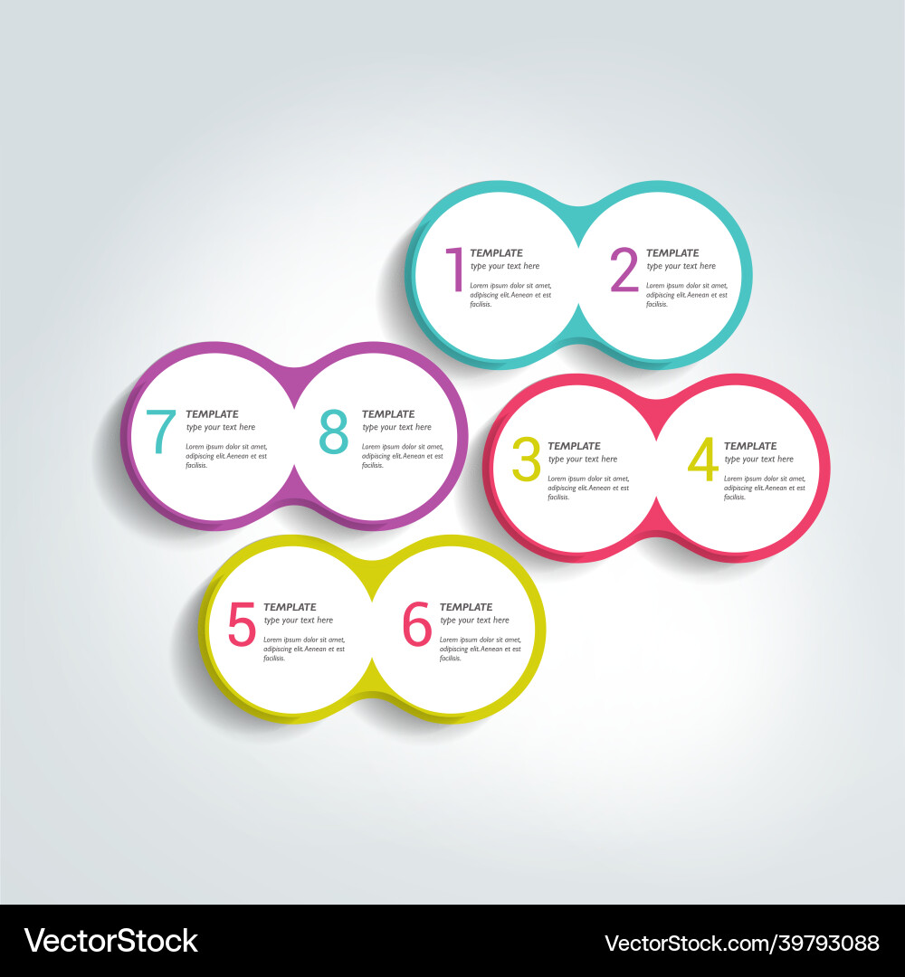 Two elements scheme diagram infographic template Vector Image