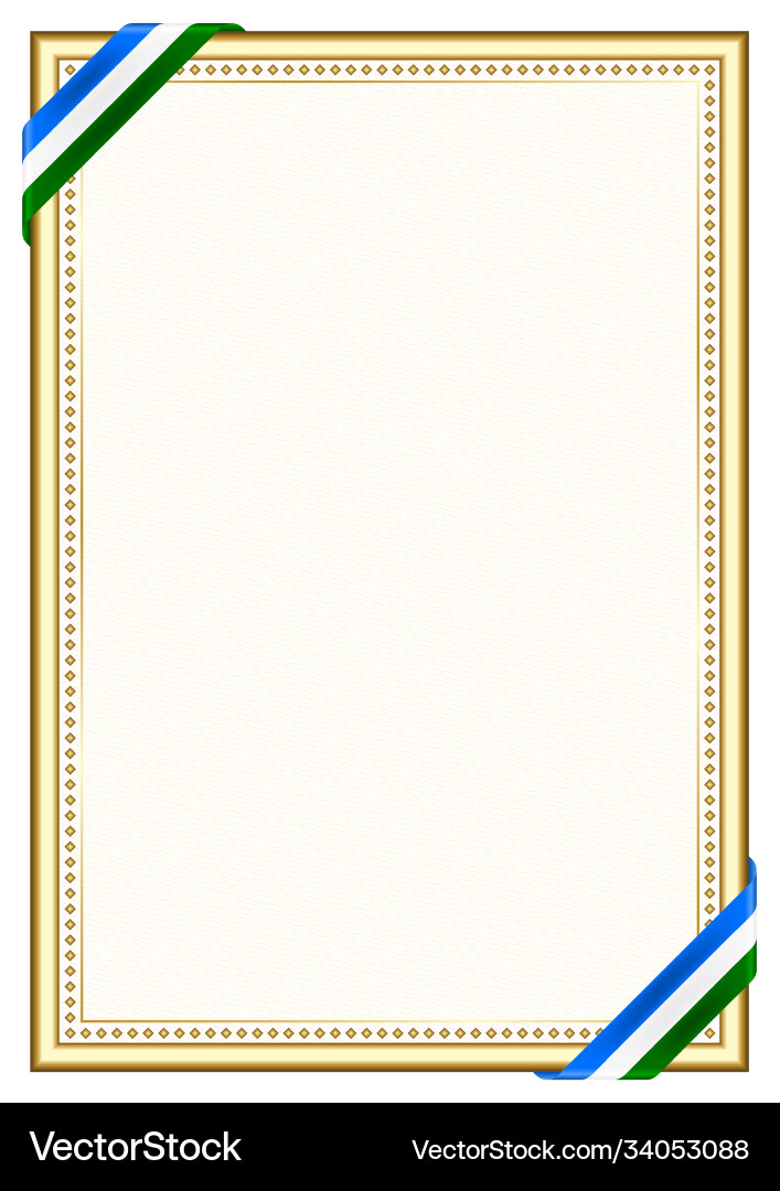 Vertical frame and border with bashkortostan flag Vector Image