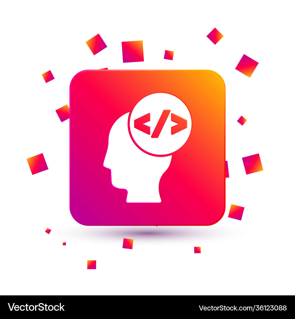 White web design and front end development icon vector image