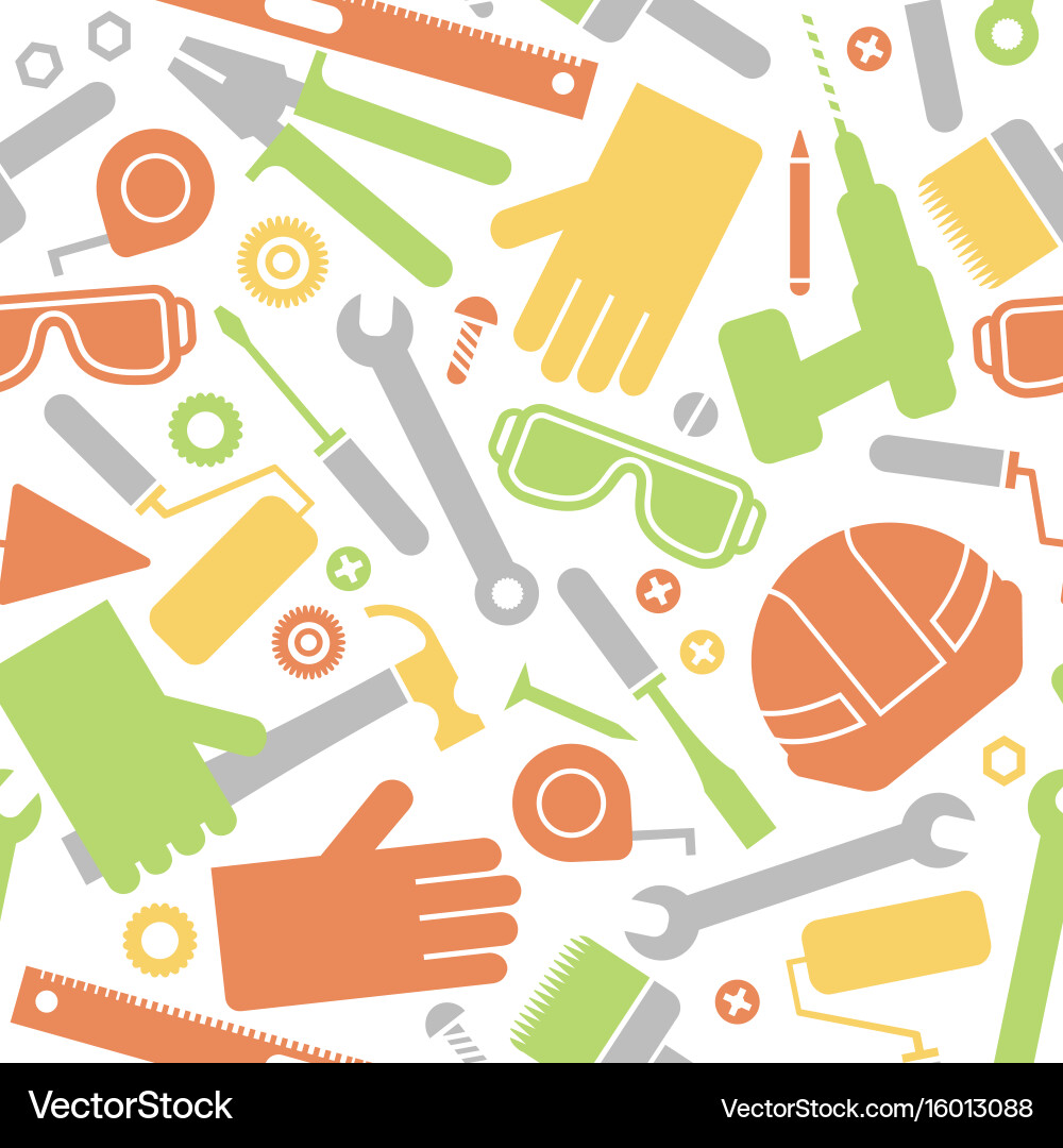 Worker seamless pattern vector image