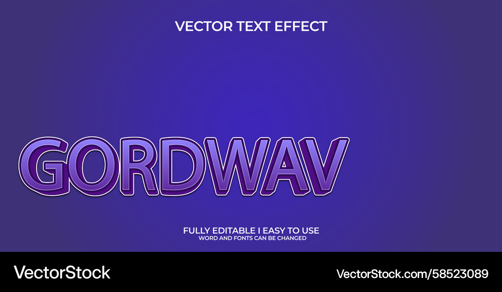 3D Text Effect - Editable Vector Image